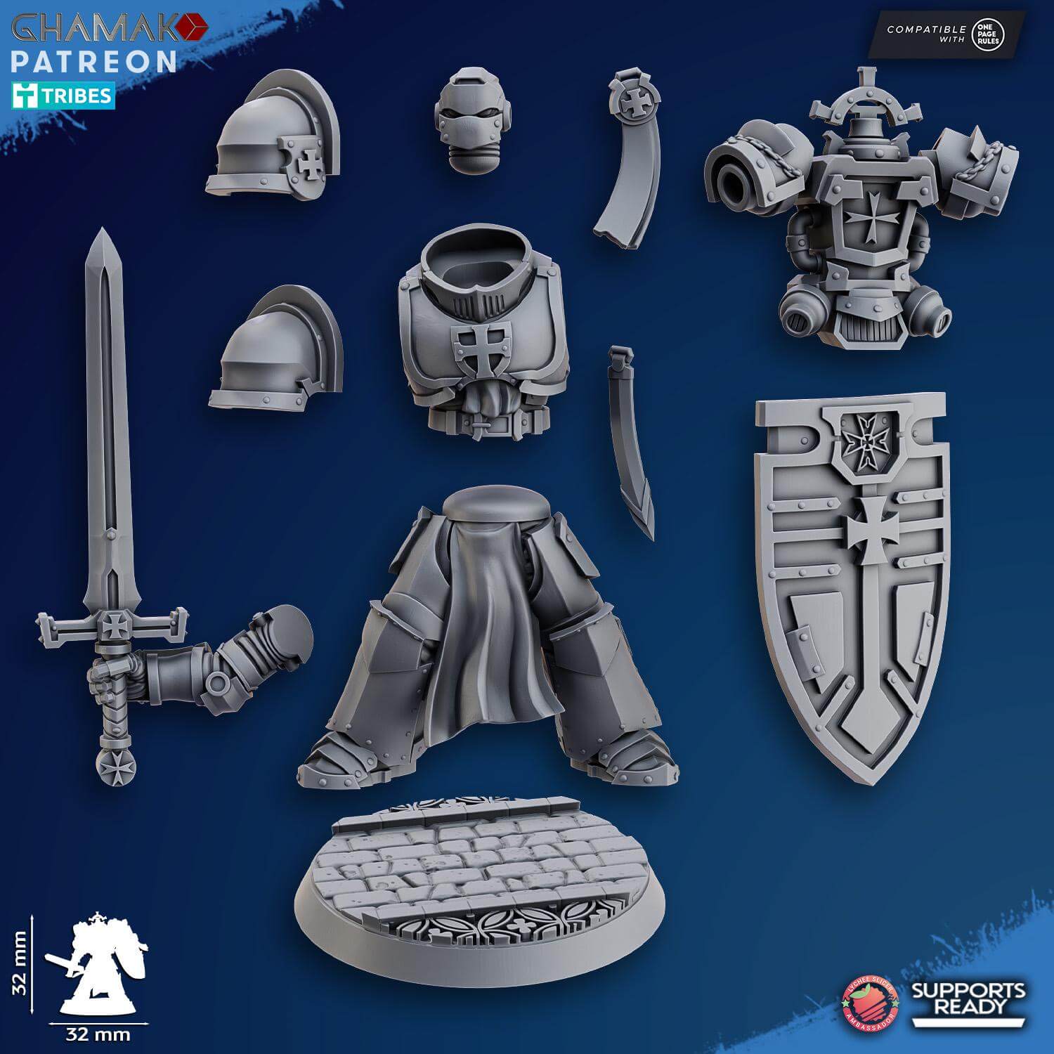 Sanctified Crusaders - Bladeguard - Ghamak Miniatures