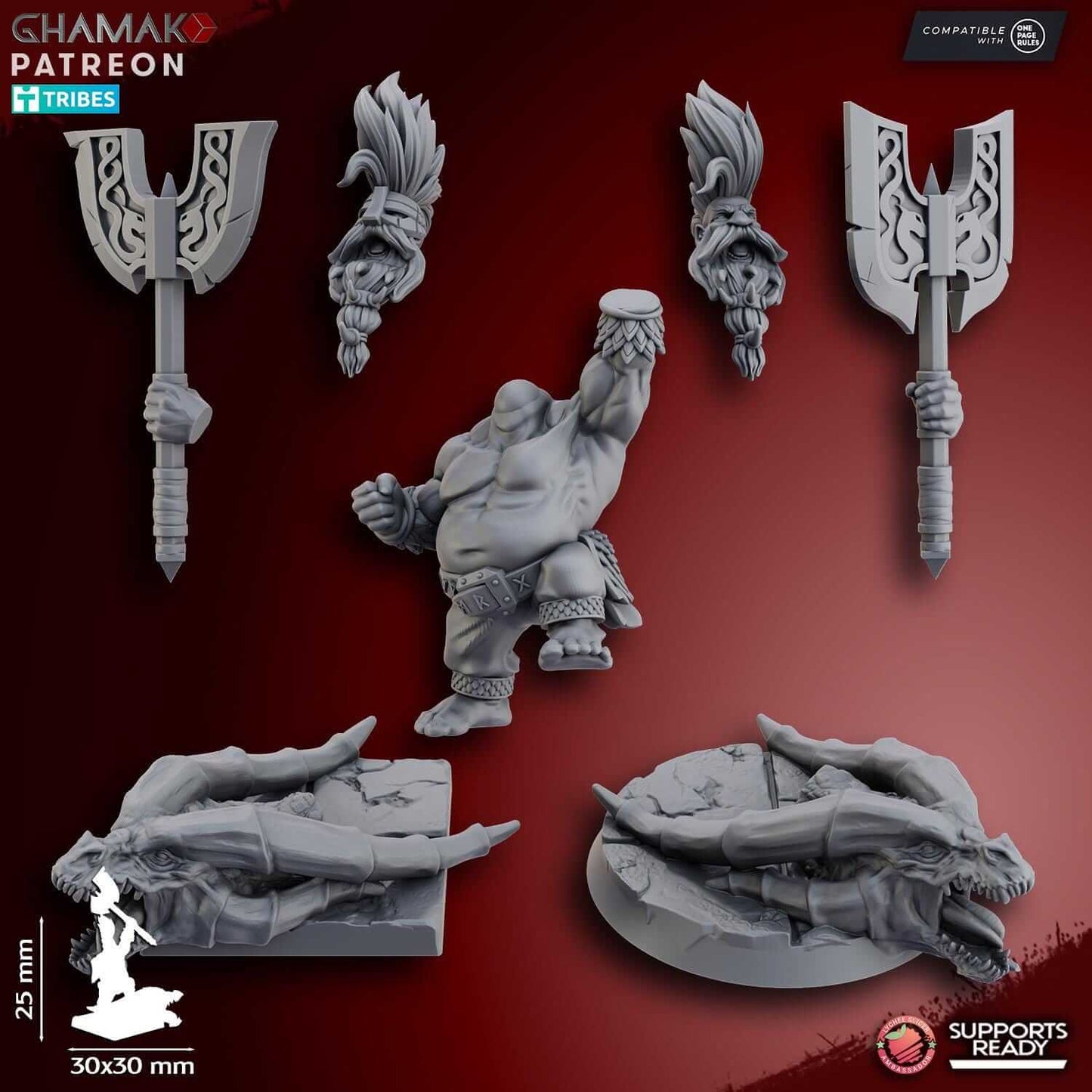 Bezerker Dragon Slayer - Miniatures by Ghamak Miniatures