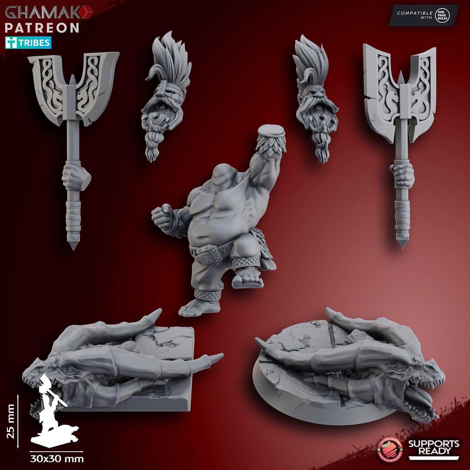 Bezerker Dragon Slayer - Miniatures by Ghamak Miniatures