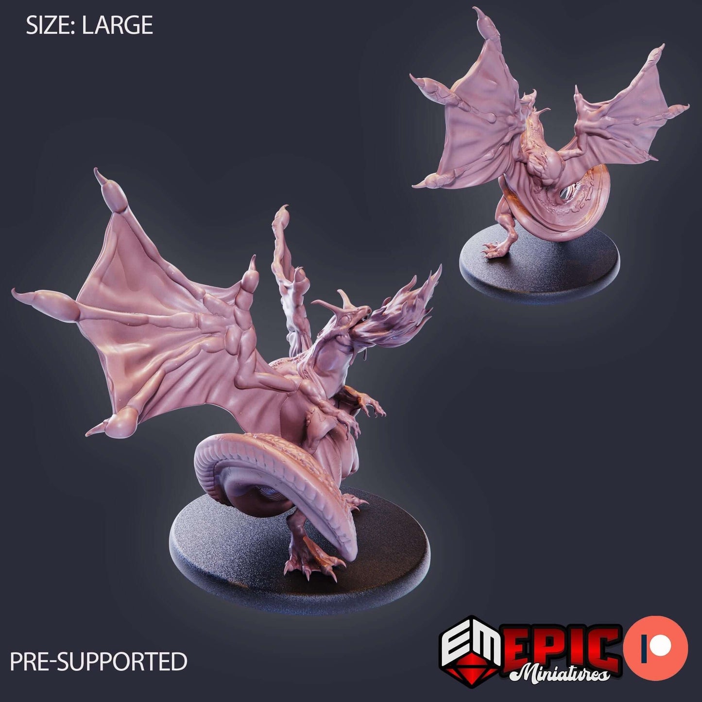 Frog Dragon - Epic Miniatures - Dungeons and Dragons