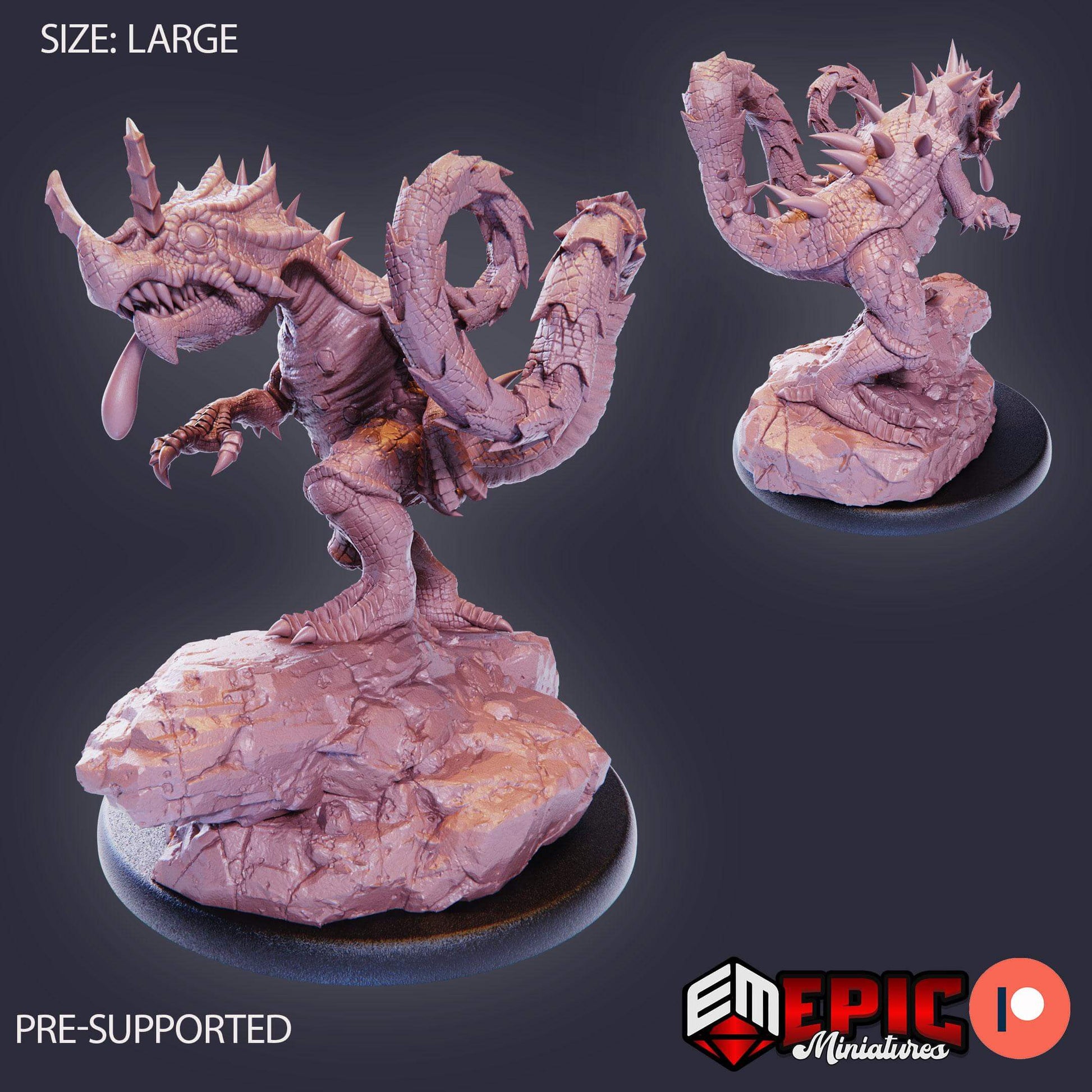 Chameleon Raptor - D&D Epic Miniatures   and Dragons