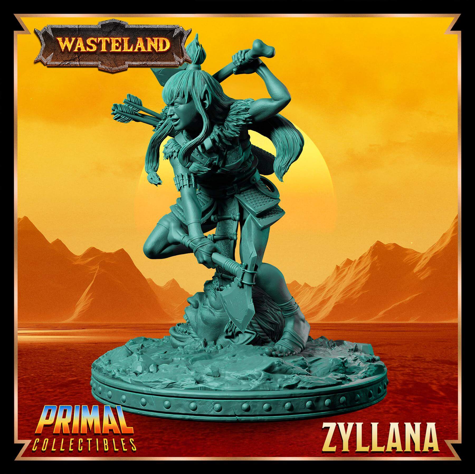 Zyllana Wasteland 3D Printed Resin RPG/Tabletop/Boardgames Miniature Primal Collectibles