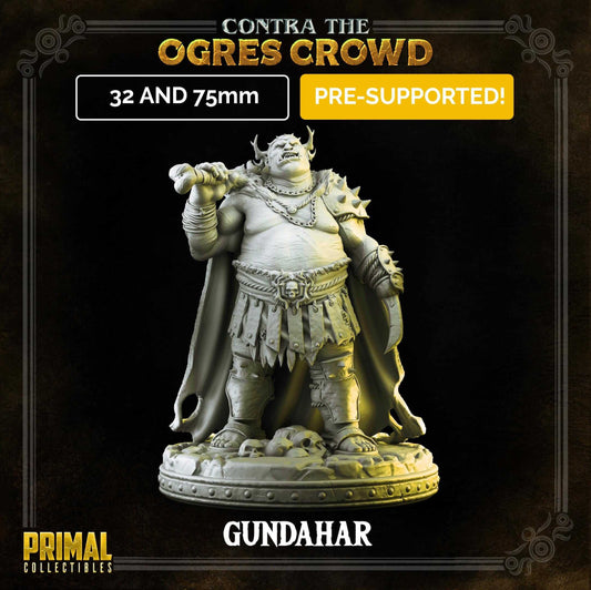 Gundahar Ogre Lord - The Rise of the Death Lord Masters of Dungeons Quest Miniature Primal Collectibles
