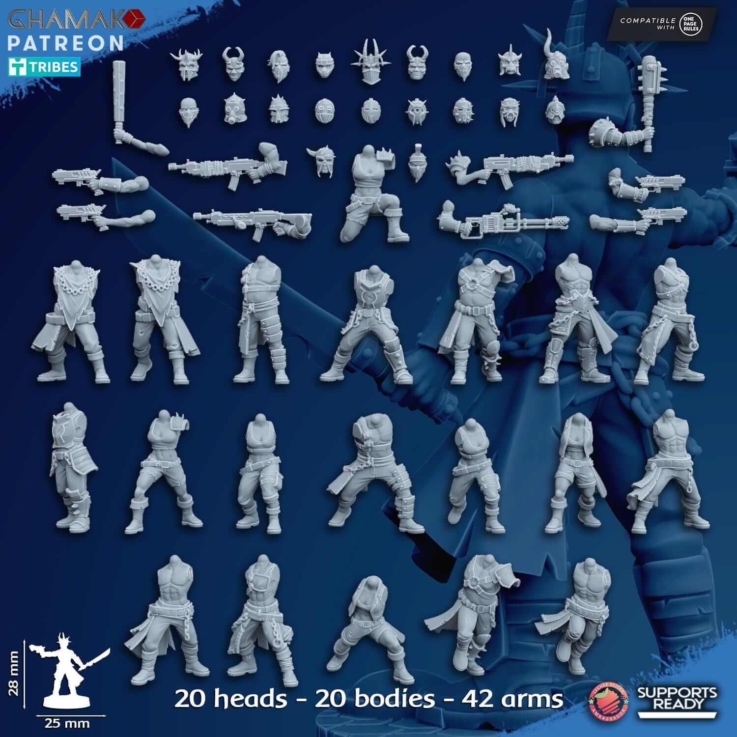 Chaotic Cultist - Ghamak Miniatures Grimdark Void Marines Traitor