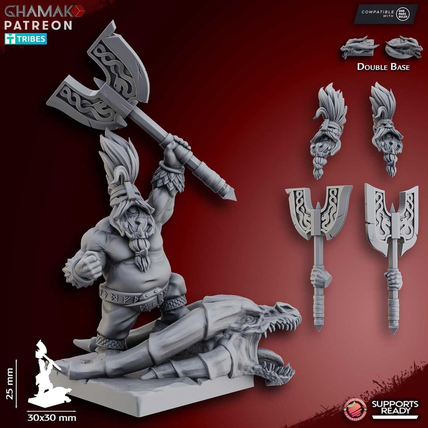 Bezerker Dragon Slayer - Miniatures by Ghamak Miniatures