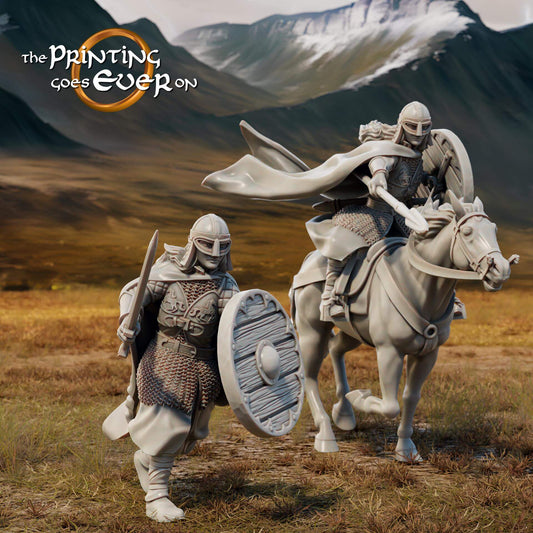 Eadwela on foot and mounted - Last Stand - Printing Goes Ever On