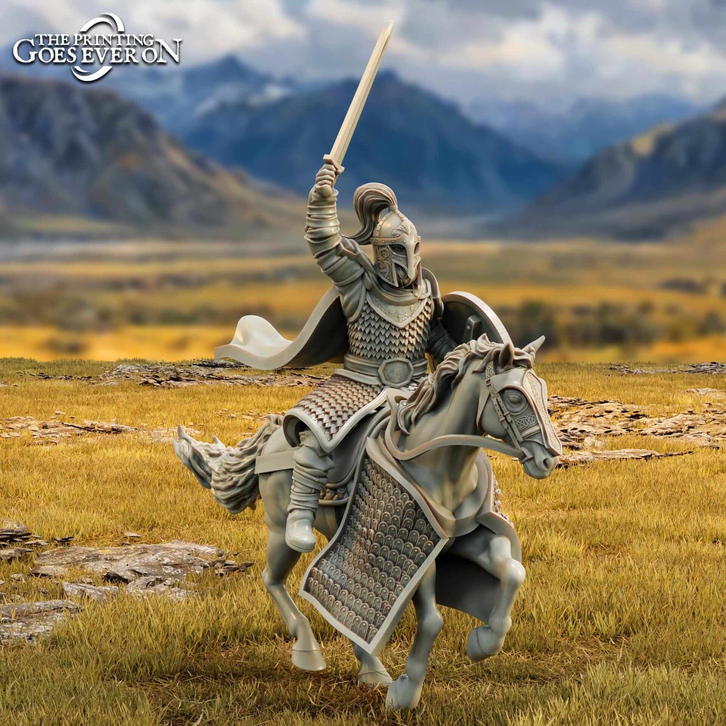 Eredhelm on foot and mounted -Tales of the Wind and Saddle - Printing Goes Ever On