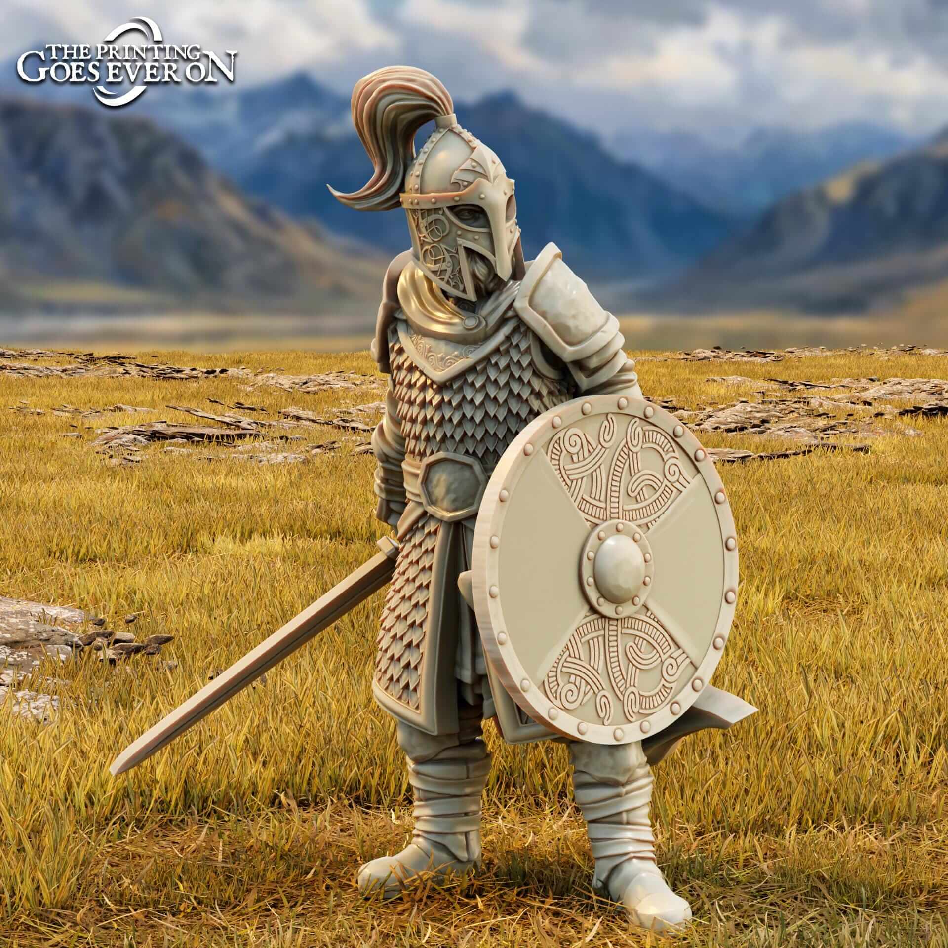 Eredhelm on foot and mounted -Tales of the Wind and Saddle - Printing Goes Ever On