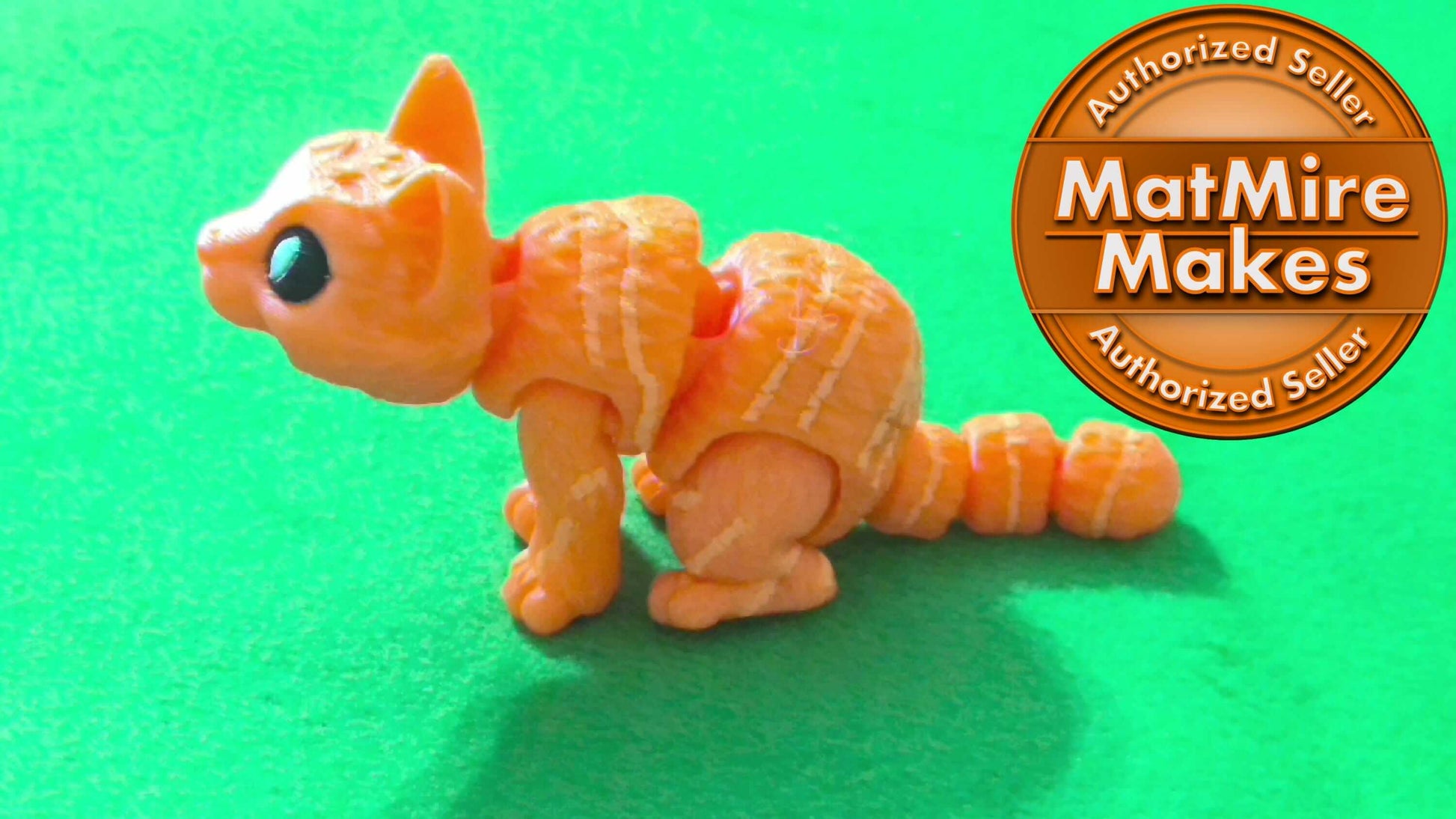 Mini Cat, Articulated fidget, Print-In-Place, Cat Flexi