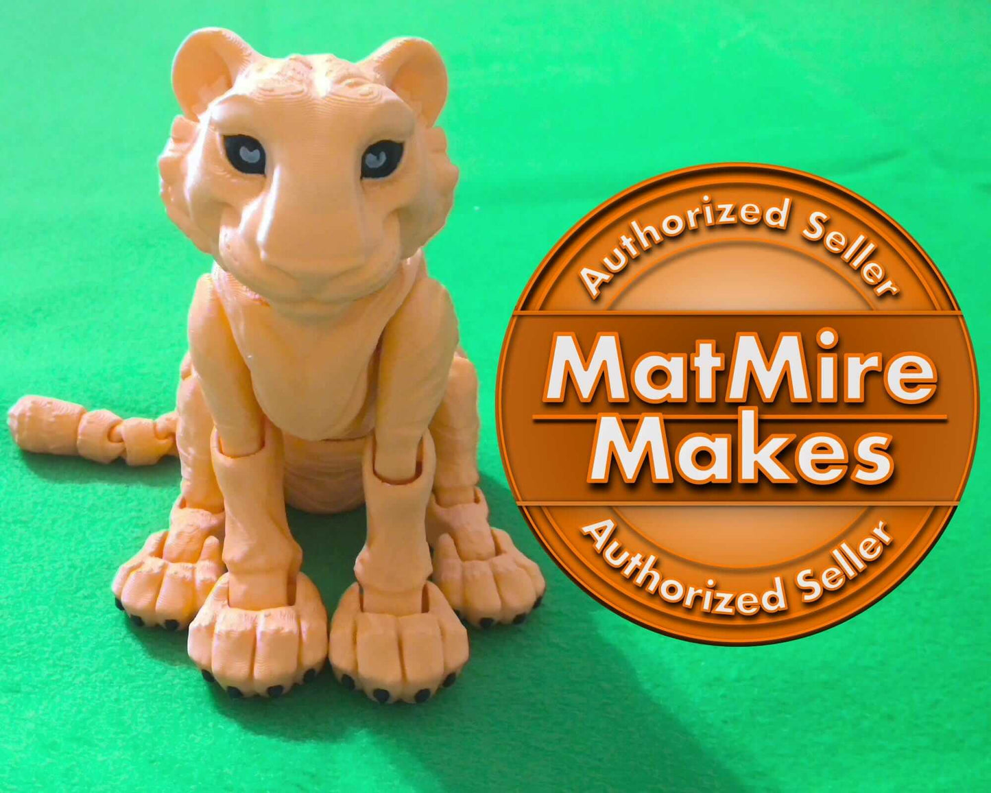Tiger, Articulated fidget, Print-In-Place, Tiger Flexi
