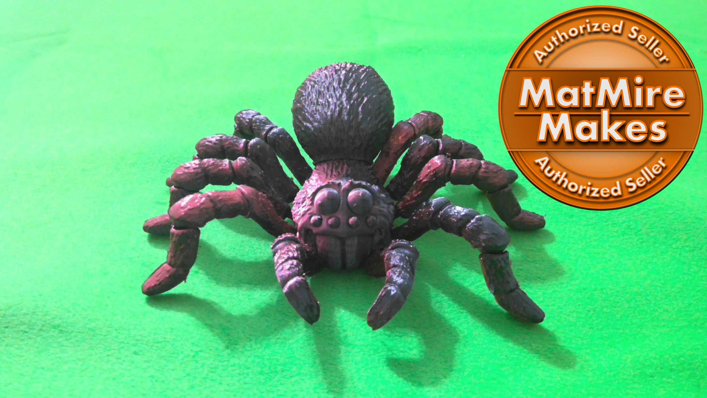 Tarantula Spider, Articulated fidget, Print-In-Place, Tarantula Flexi
