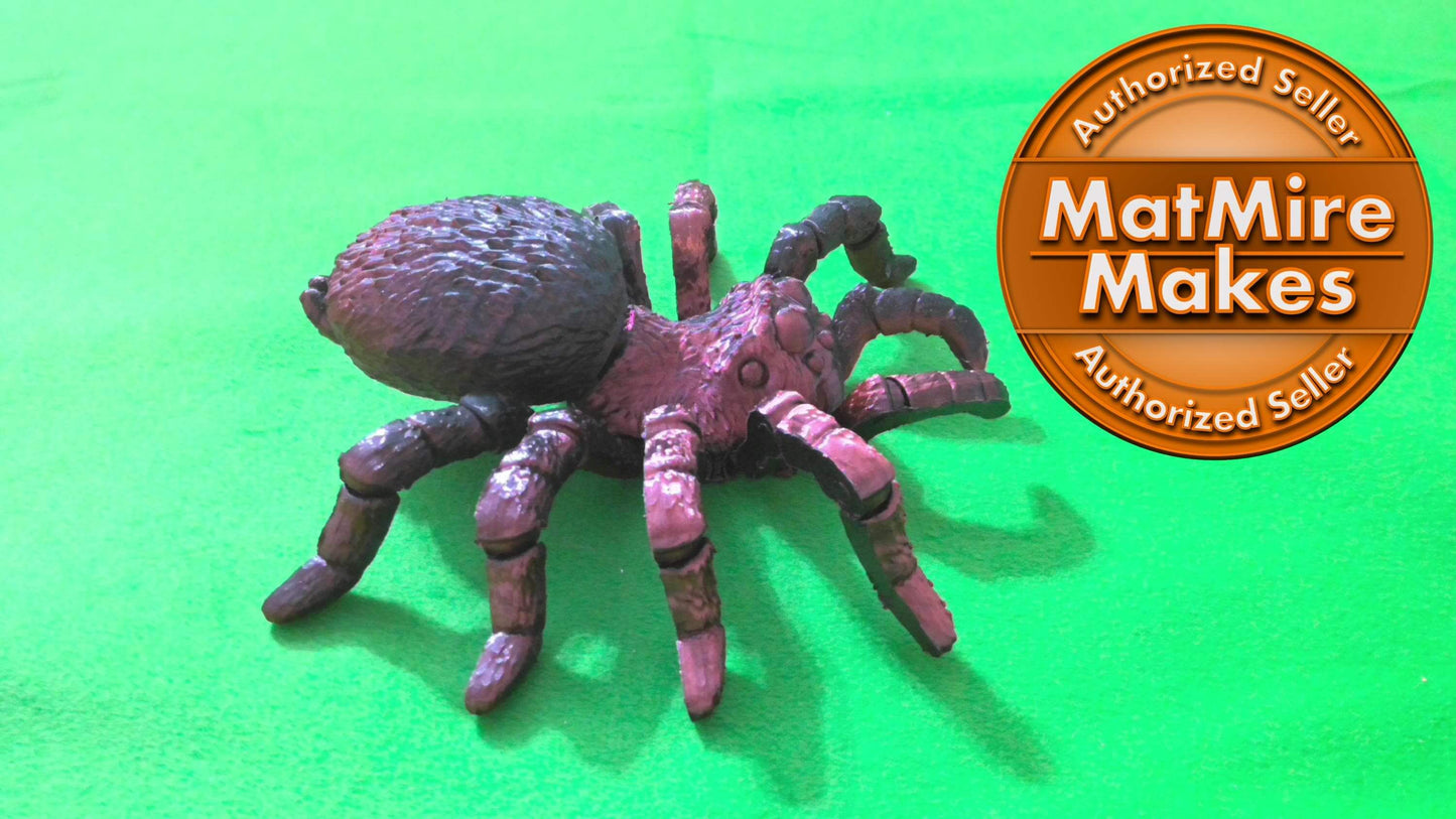 Tarantula Spider, Articulated fidget, Print-In-Place, Tarantula Flexi