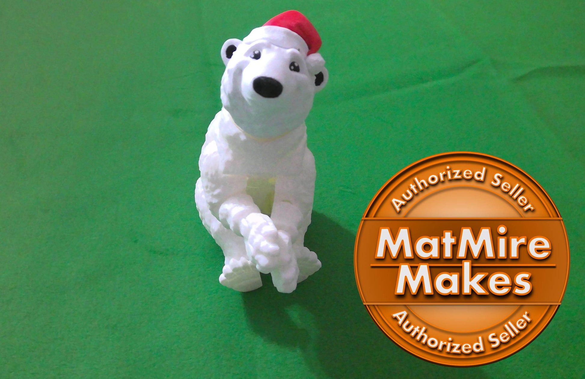 Polar Bear, Articulated fidget, Print-In-Place, Polar Bear Flexi