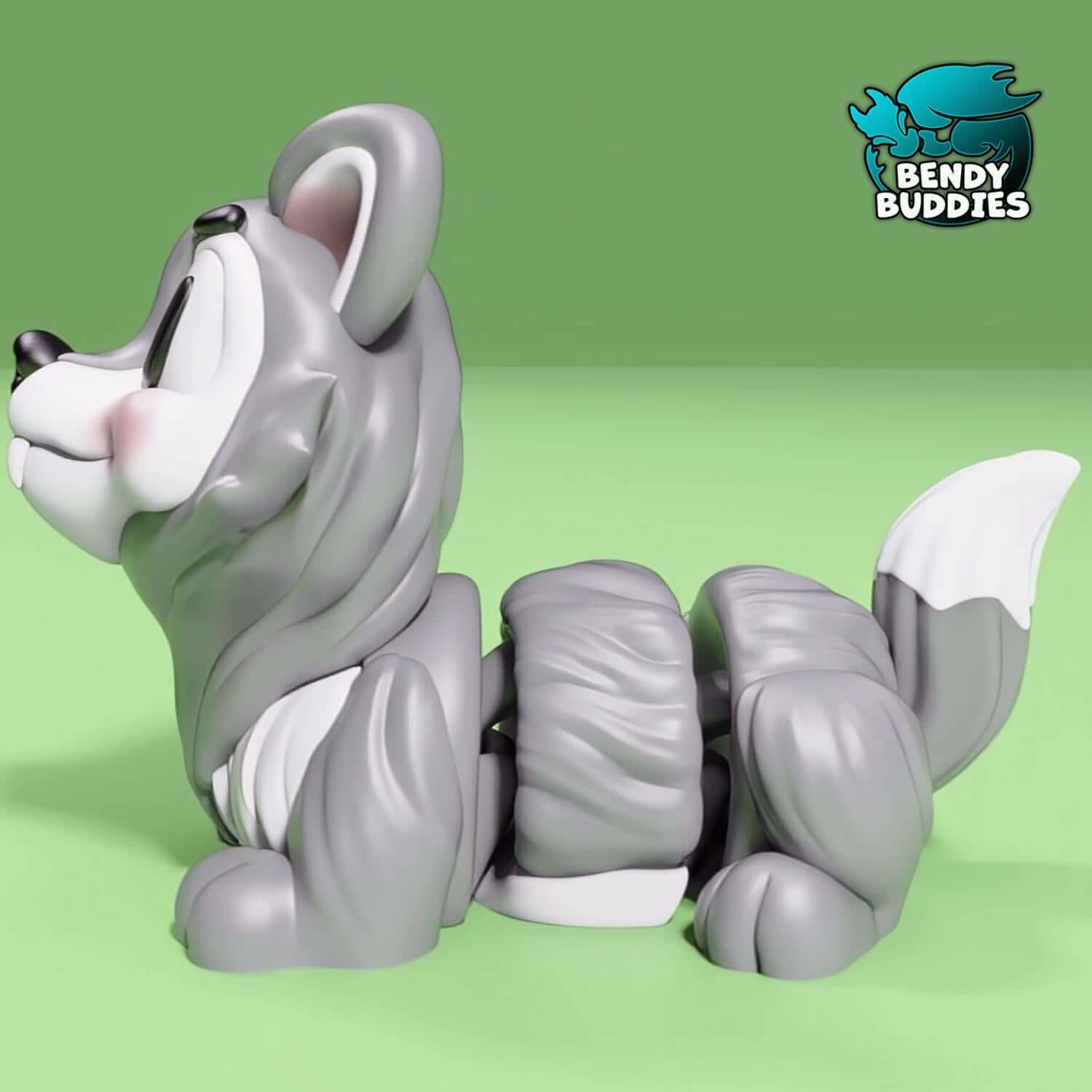 Howl Cute Wolf - Articulated fidget - Wolf Flexi Toy