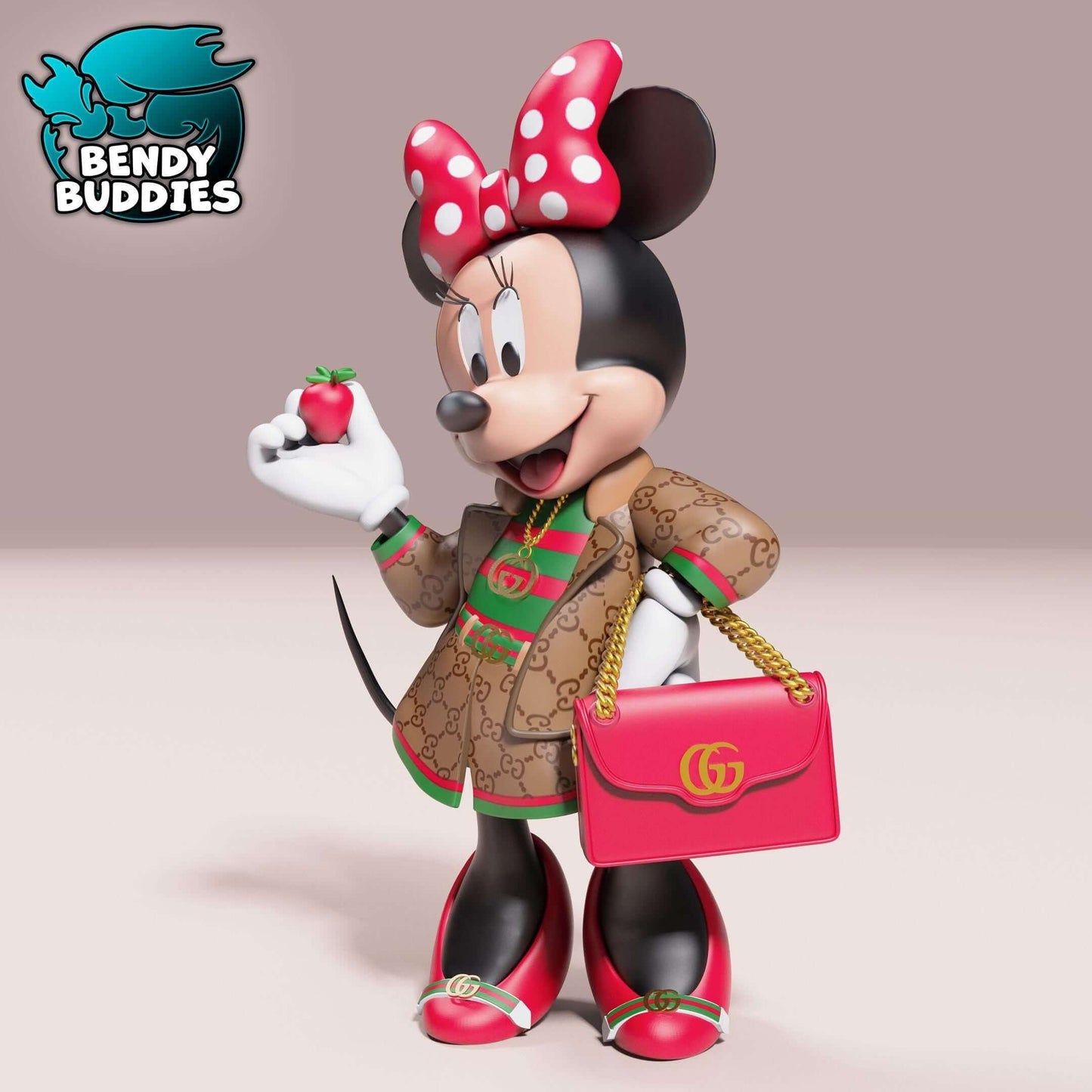 Fashion Girl Mouse - Collectible Fanart Statue - Bendy Buddies