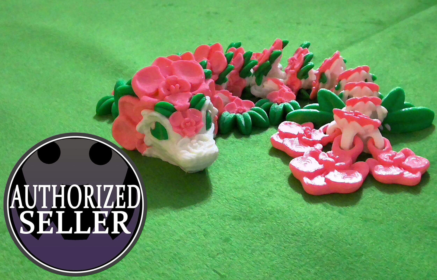Baby Orchid Dragon - Articulated fidget - Dragon Flexi Toy - Designed by Cinderwing 3D