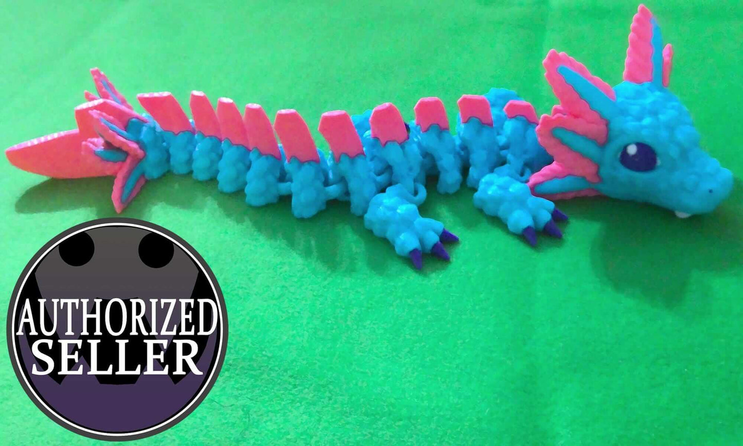 Baby Axolotl Dragon - Articulated fidget - Dragon Flexi Toy - Designed by Cinderwing 3D