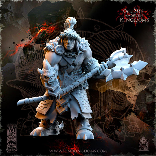 Orrok the Renegade Ogre - Silvermoor Elves - One Sin for Seven Kingdoms - Beholder Miniatures
