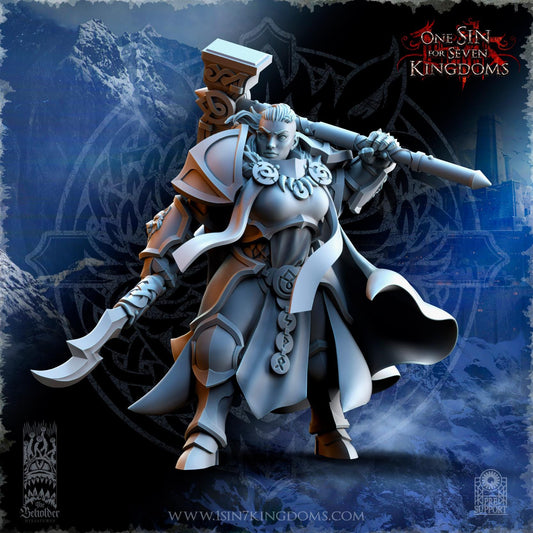 KValeskya Stormwolf Captain - One Sin for Seven Kingdoms - Beholder Miniatures