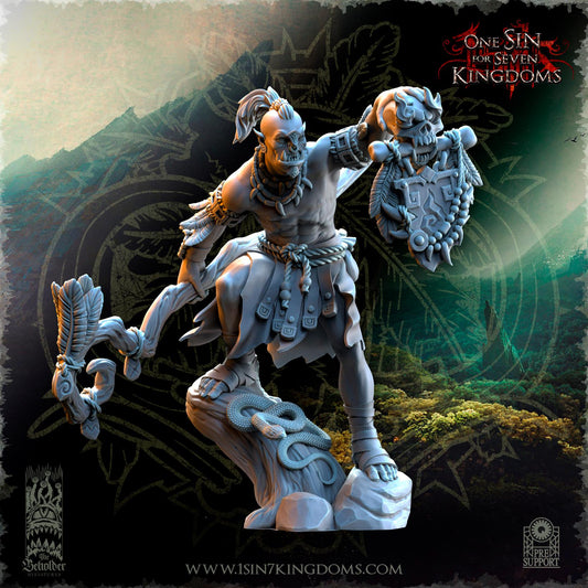 Ashtarak Salanaar Orc Shaman - One Sin for Seven Kingdoms - Beholder Miniatures