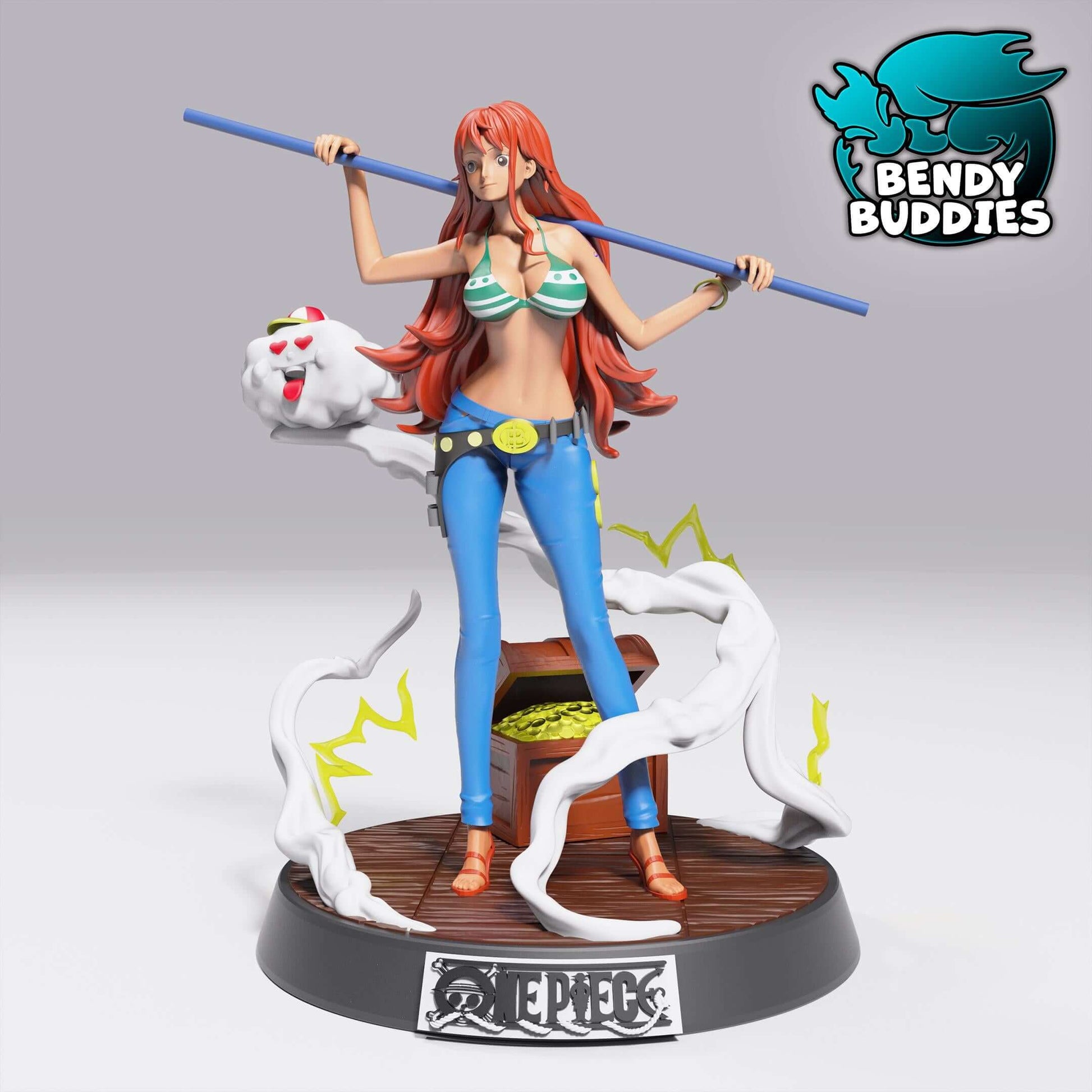 Nami Anime Pirate - Collectible Fanart Statue - Bendy Buddies