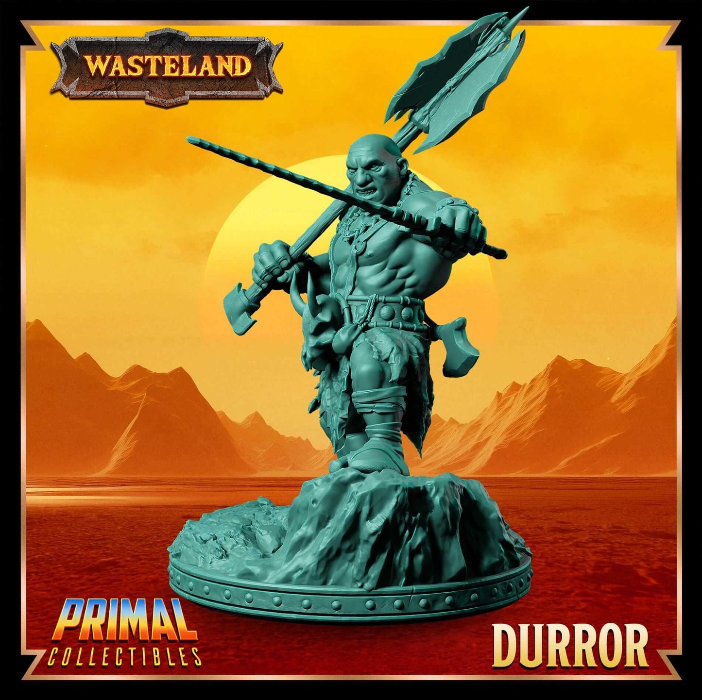 Durror Dwarf - Wasteland 3D Printed Resin RPG/Tabletop/Boardgames Miniature Primal Collectibles