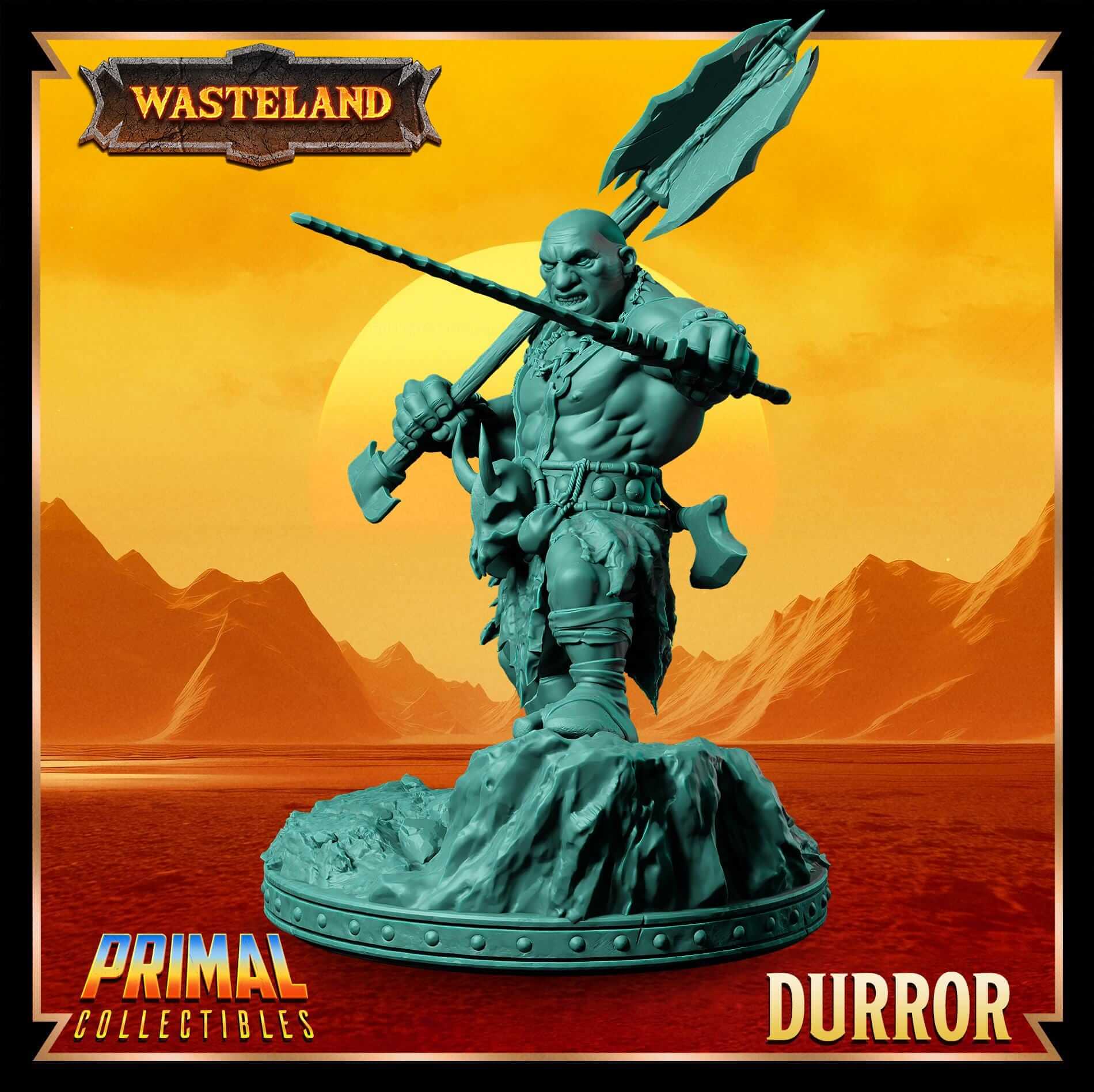 Durror Dwarf - Wasteland 3D Printed Resin RPG/Tabletop/Boardgames Miniature Primal Collectibles