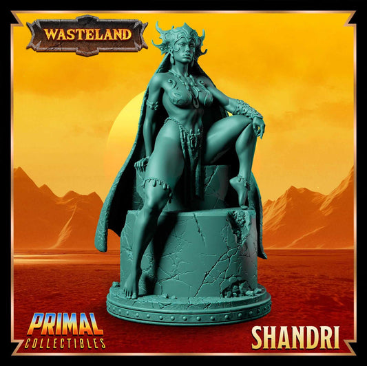 Shandri Sorcerer Queen - Wasteland 3D Printed Resin RPG/Tabletop/Boardgames Miniature Primal Collectibles