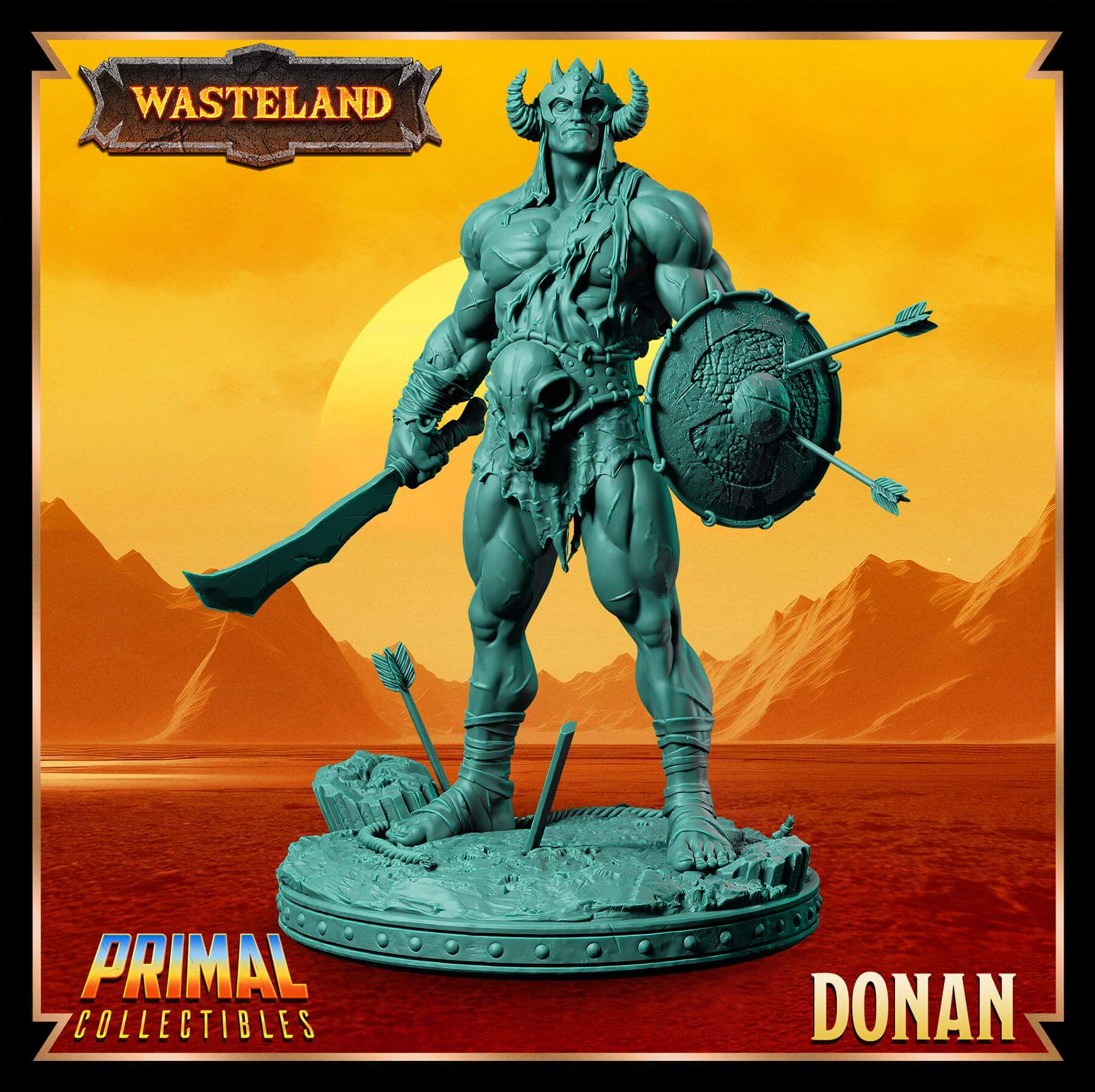 Donan Gladiator - Wasteland 3D Printed Resin RPG/Tabletop/Boardgames Miniature Primal Collectibles