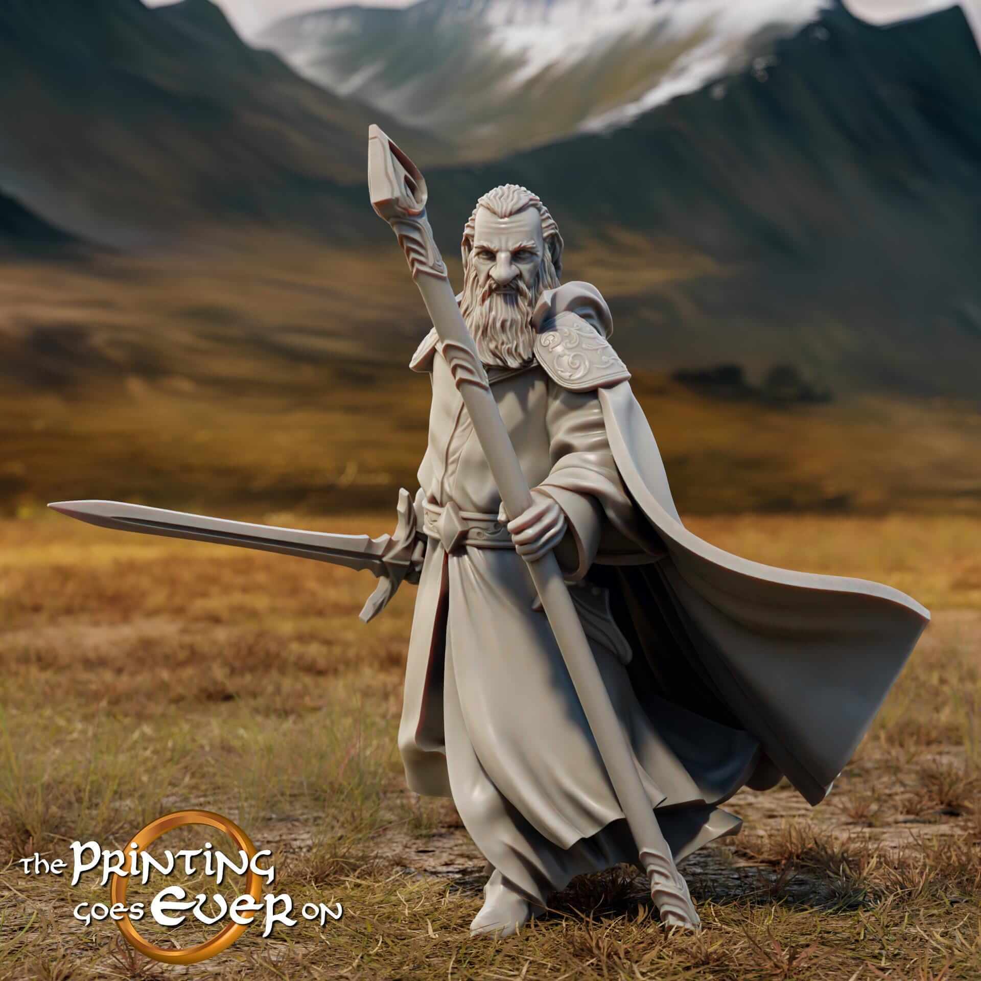 Gollnir the Wise foot and mounted - Last Stand - Printing Goes Ever On