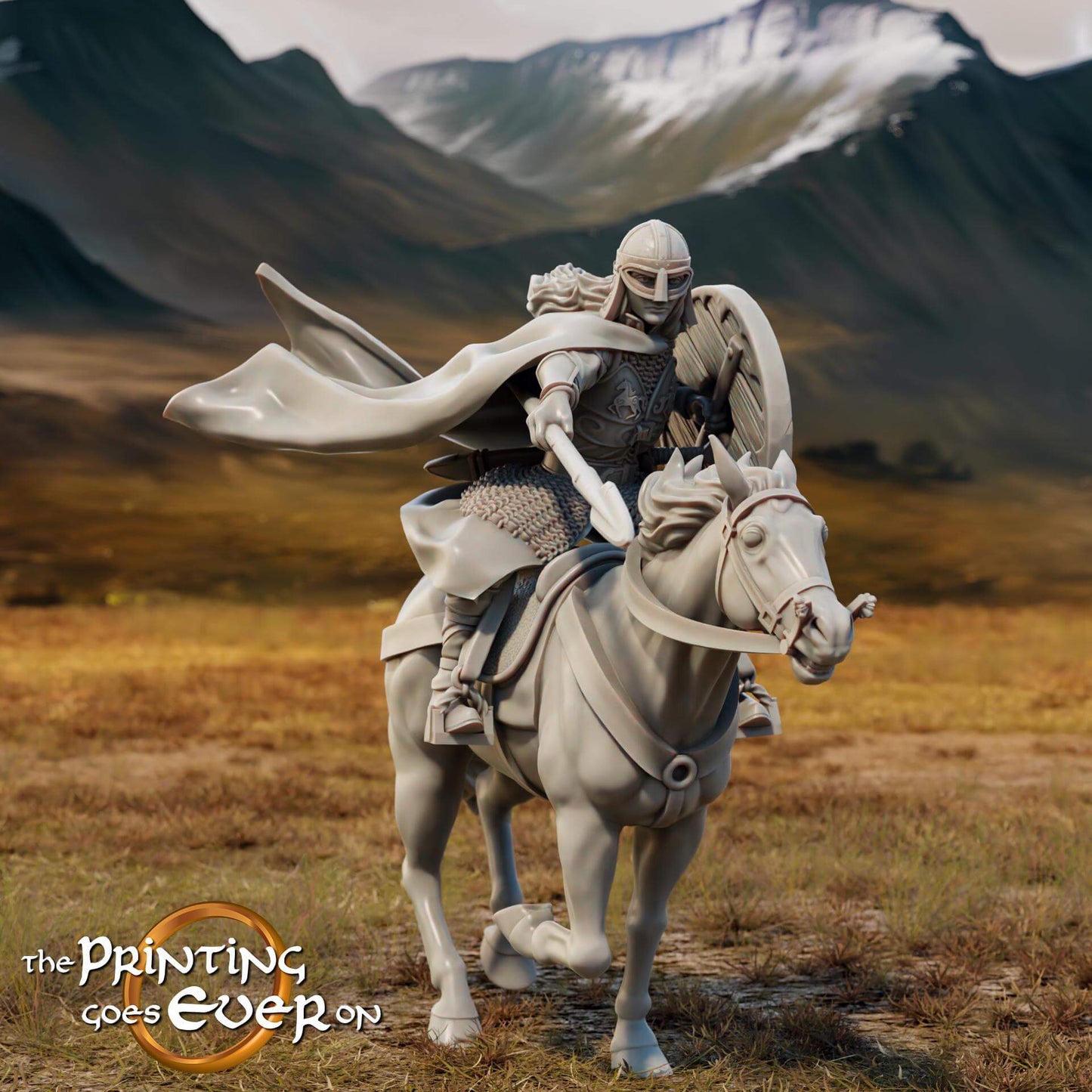 Eadwela on foot and mounted - Last Stand - Printing Goes Ever On