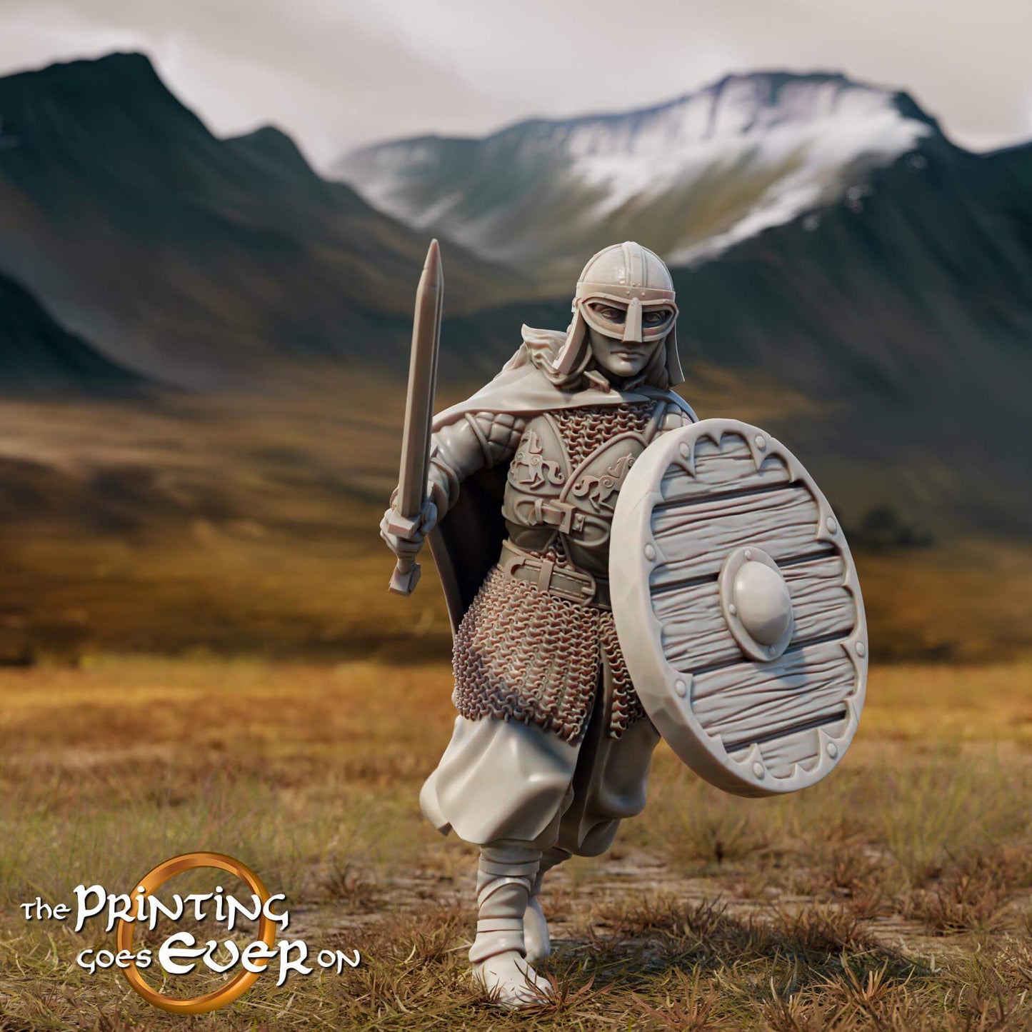 Eadwela on foot and mounted - Last Stand - Printing Goes Ever On
