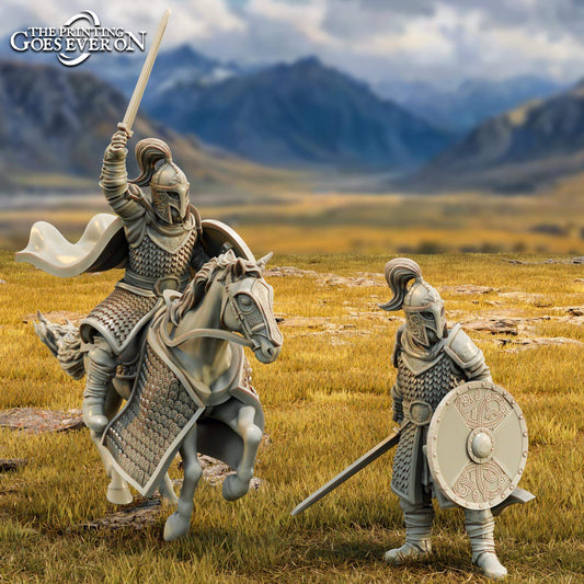 Eredhelm on foot and mounted -Tales of the Wind and Saddle - Printing Goes Ever On