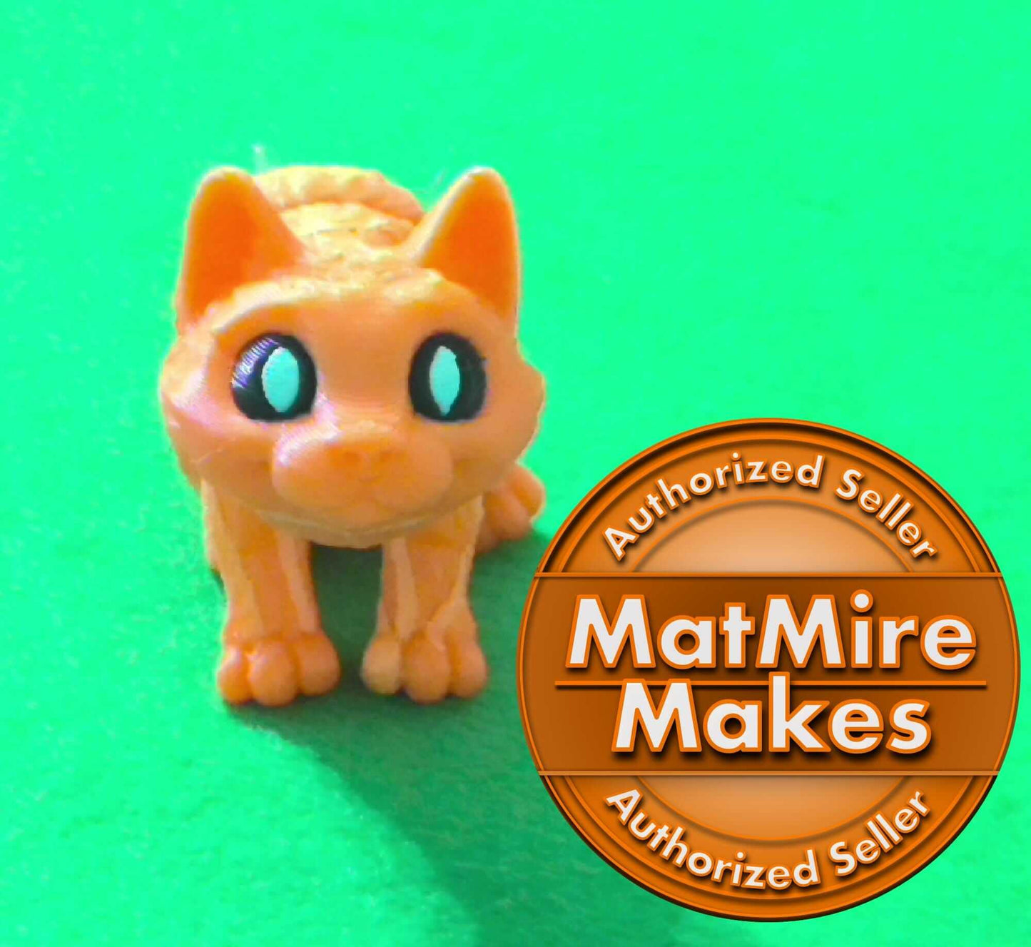 Mini Cat, Articulated fidget, Print-In-Place, Cat Flexi