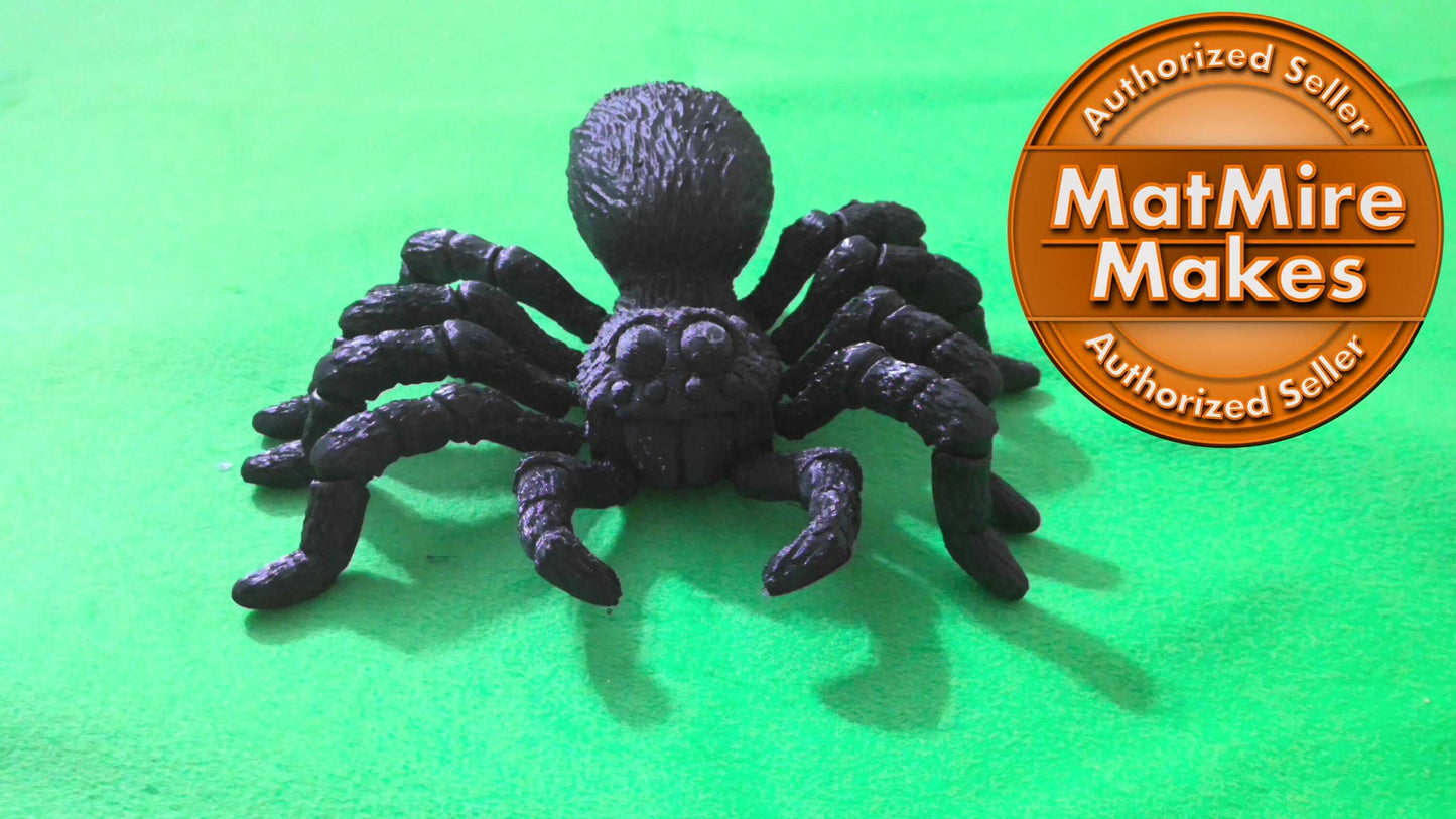 Tarantula Spider, Articulated fidget, Print-In-Place, Tarantula Flexi