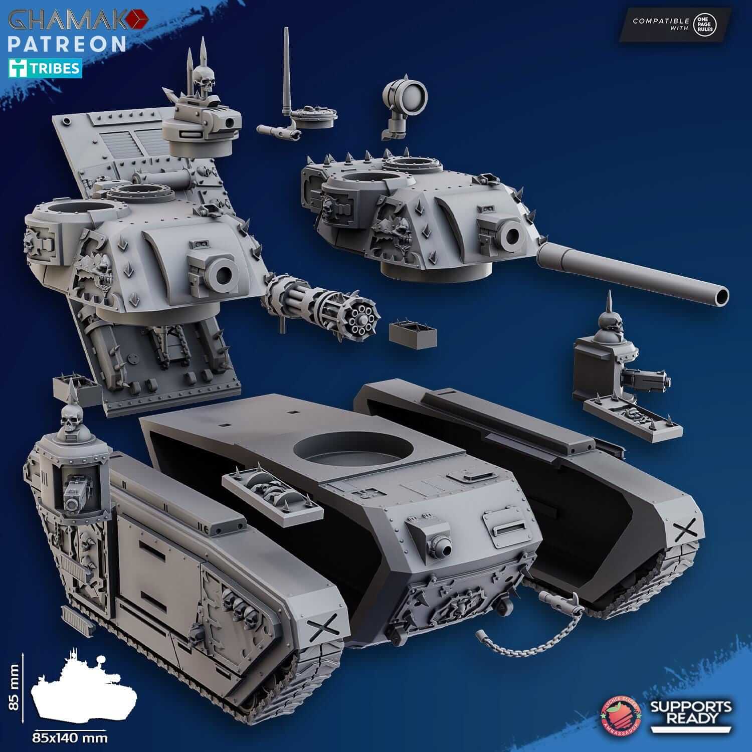 Terror Battle Tank - Chaos - Ghamak Miniatures