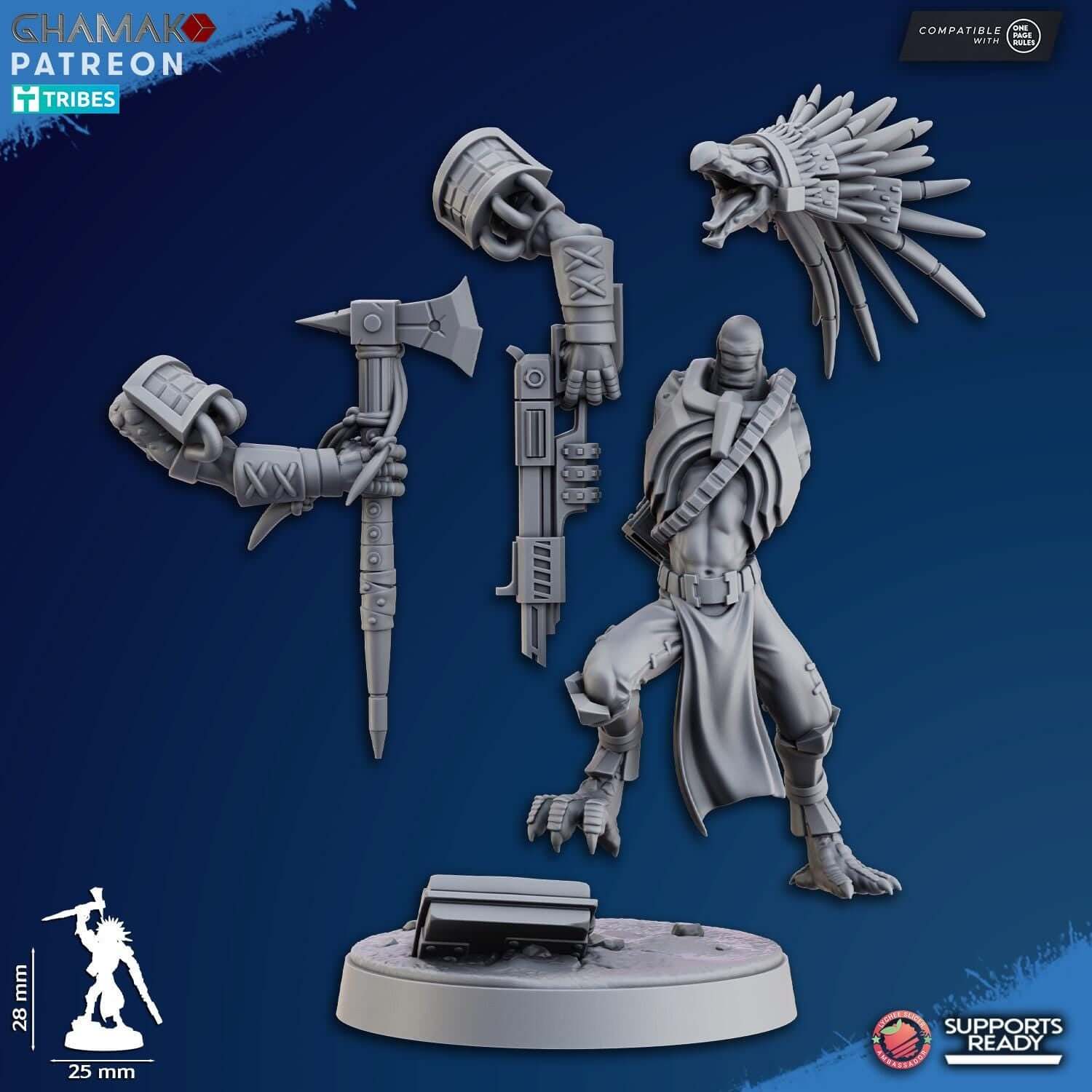 Tribal Chief - Kroot Proxies - Ghamak Miniatures