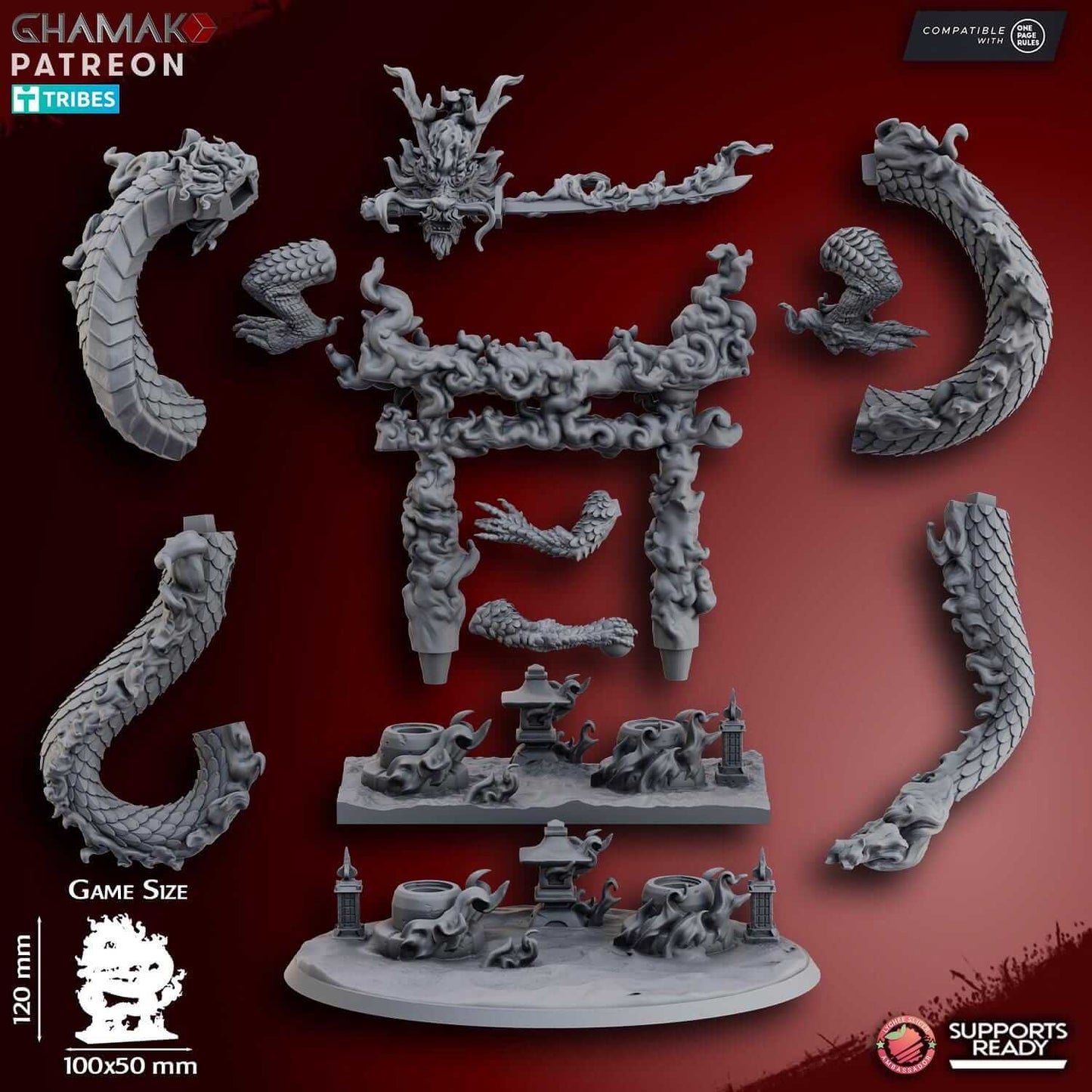 Fire Dragon - Miniatures by Ghamak