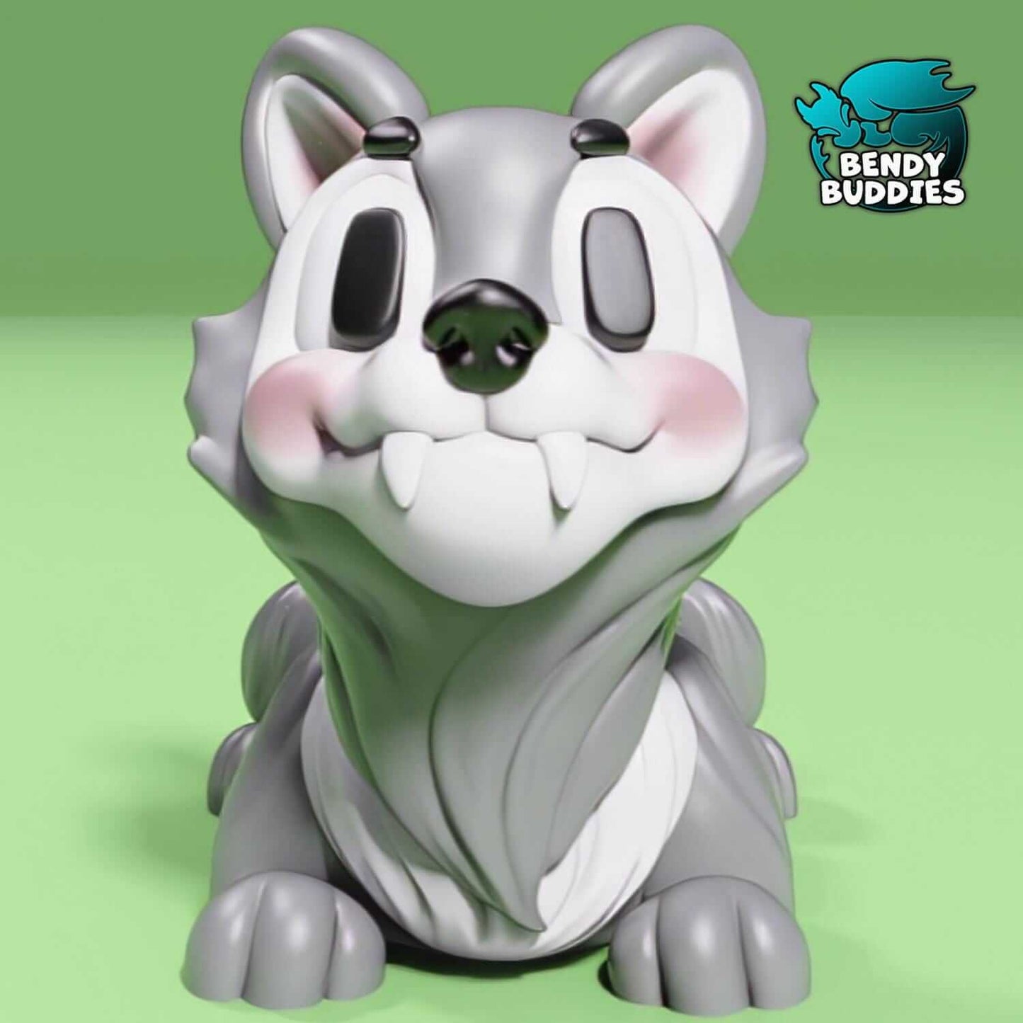 Howl Cute Wolf - Articulated fidget - Wolf Flexi Toy