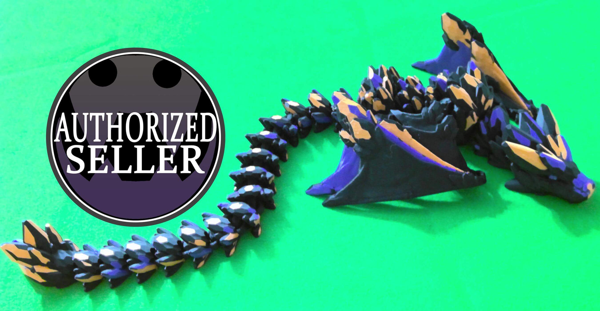 Gemstone Wyvern - Articulated fidget - Dragon Flexi Toy - Designed by Cinderwing 3D