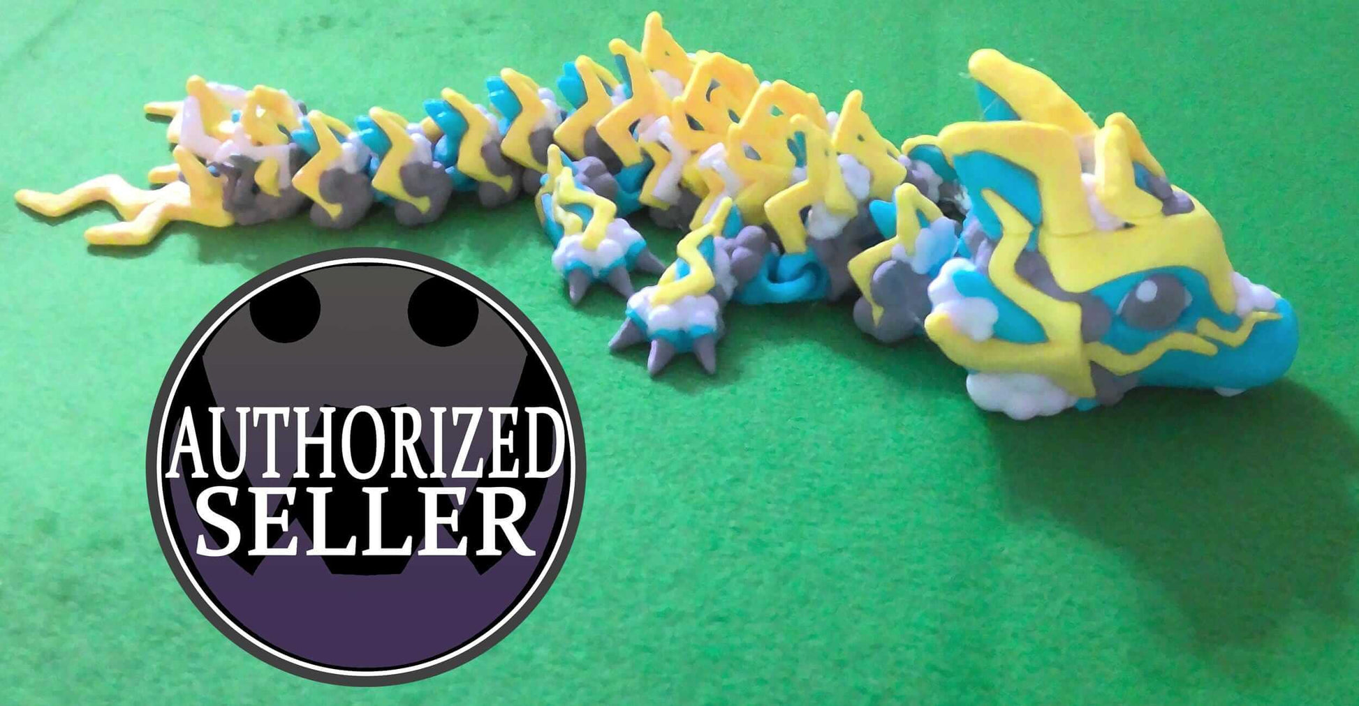 Thunder Dragon - Articulated fidget - Dragon Flexi Toy - Designed by Cinderwing 3D