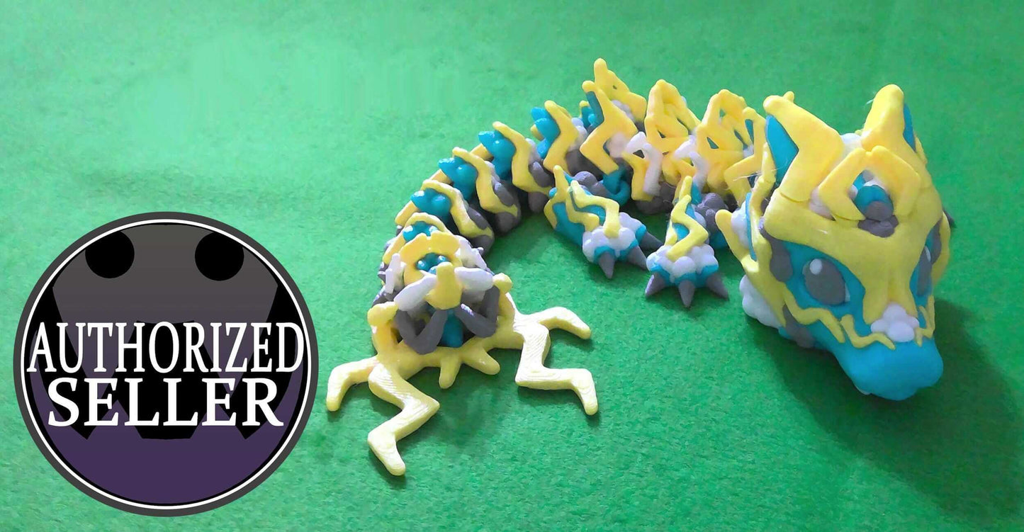 Baby Thunder Dragon - Articulated fidget - Dragon Flexi Toy - Designed by Cinderwing 3D
