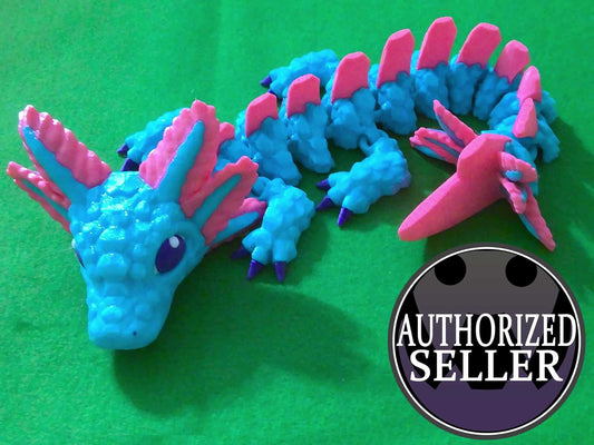 Baby Axolotl Dragon - Articulated fidget - Dragon Flexi Toy - Designed by Cinderwing 3D