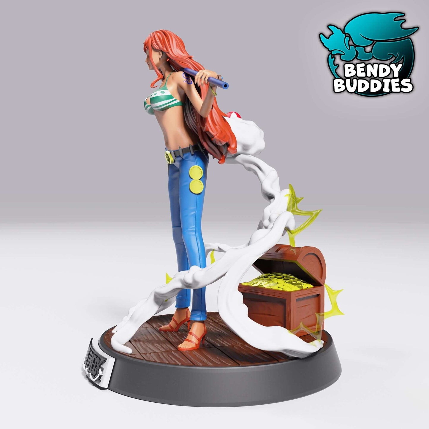 Nami Anime Pirate - Collectible Fanart Statue - Bendy Buddies