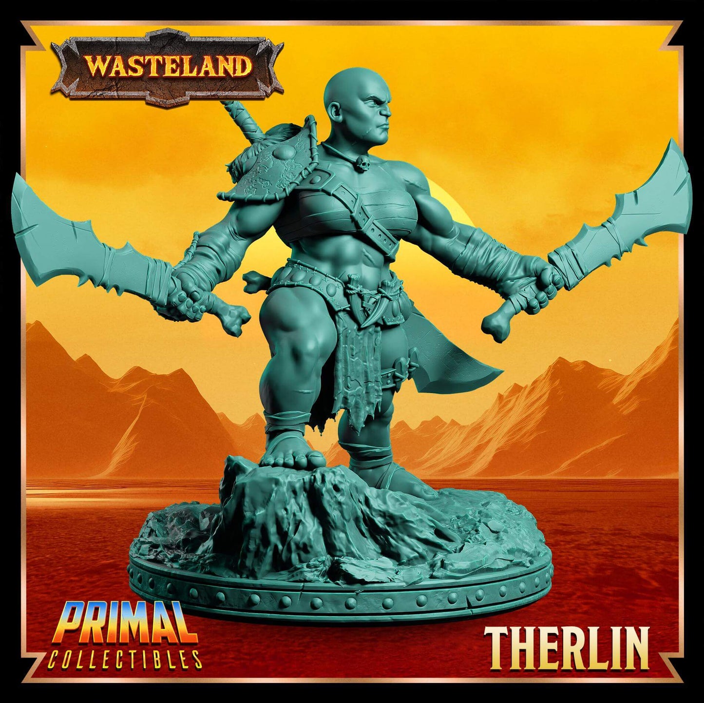 Therlin Dwarf - Wasteland 3D Printed Resin RPG/Tabletop/Boardgames Miniature Primal Collectibles