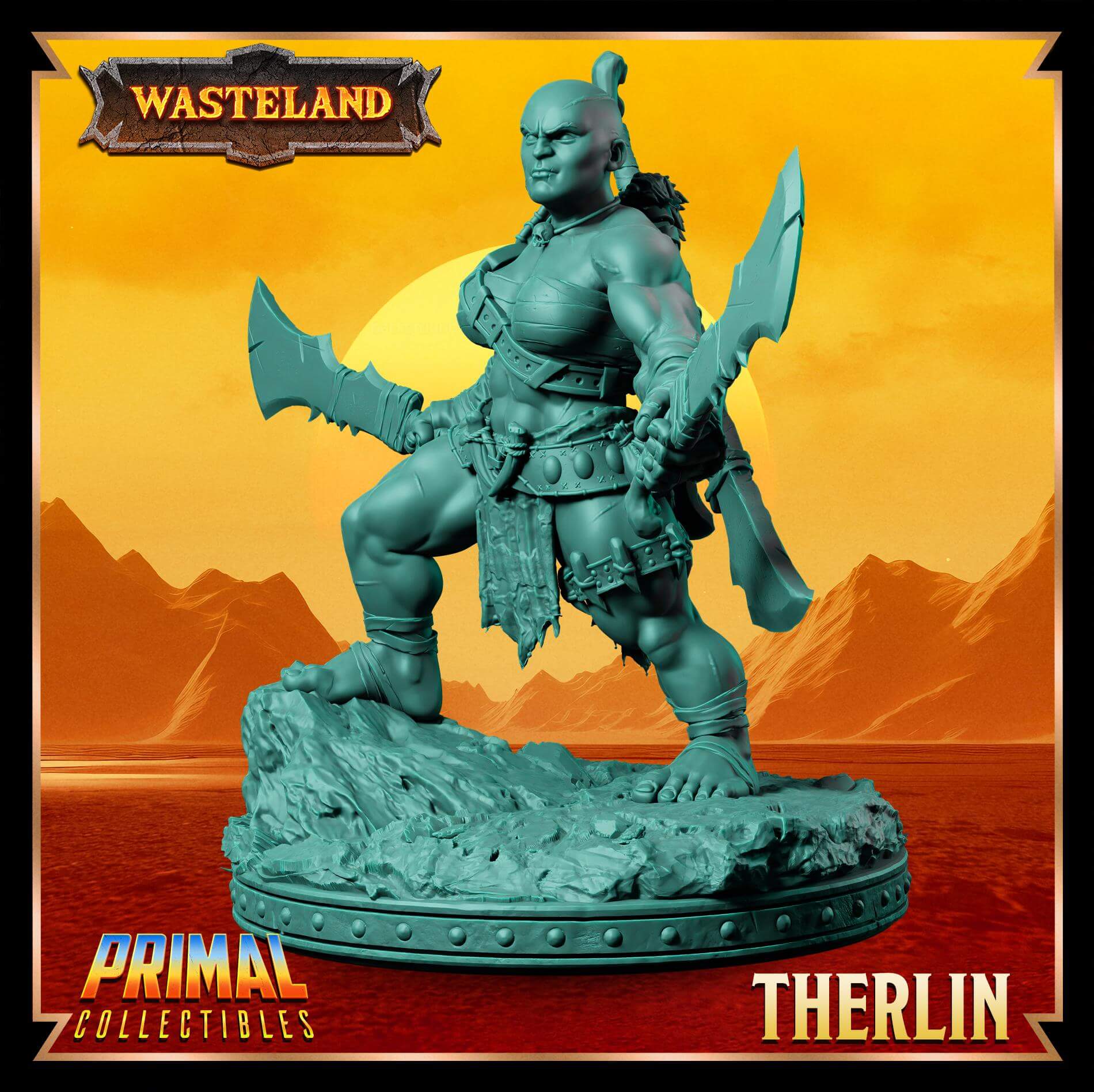 Therlin Dwarf - Wasteland 3D Printed Resin RPG/Tabletop/Boardgames Miniature Primal Collectibles