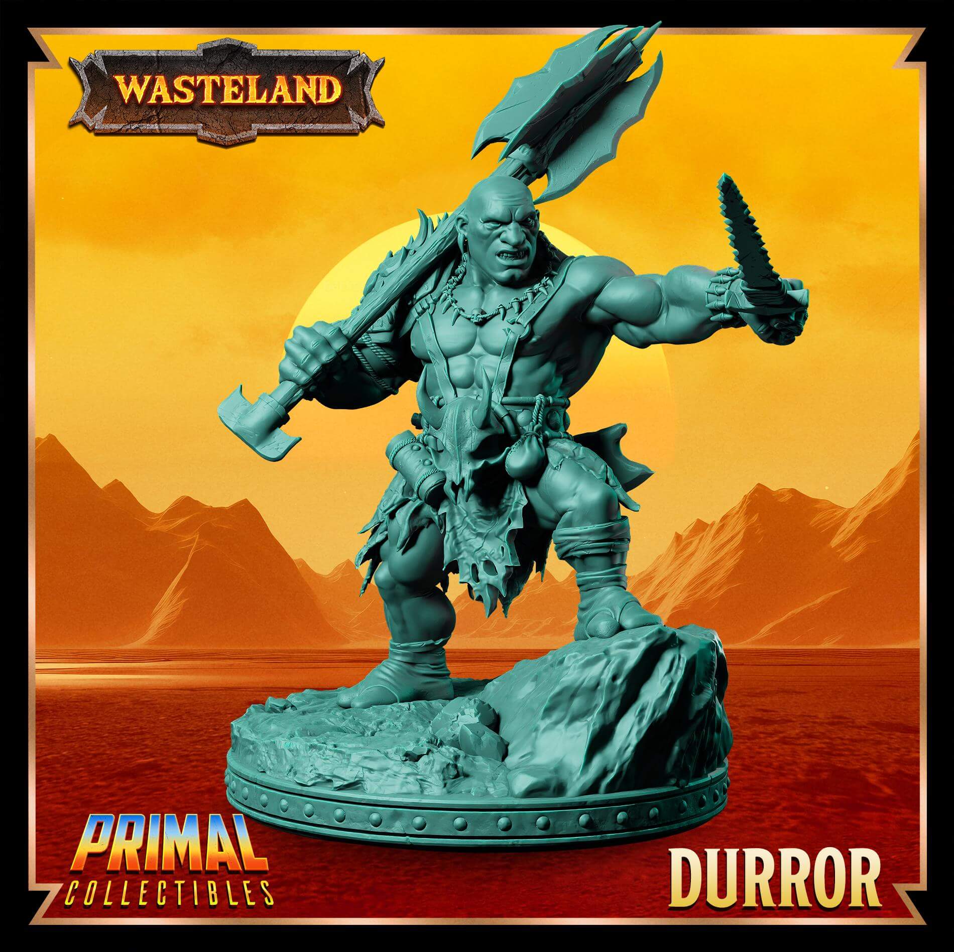 Durror Dwarf - Wasteland 3D Printed Resin RPG/Tabletop/Boardgames Miniature Primal Collectibles
