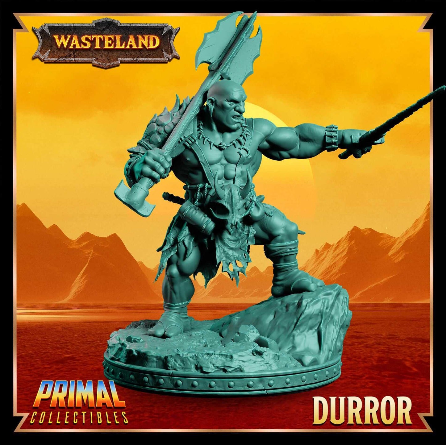 Durror Dwarf - Wasteland 3D Printed Resin RPG/Tabletop/Boardgames Miniature Primal Collectibles