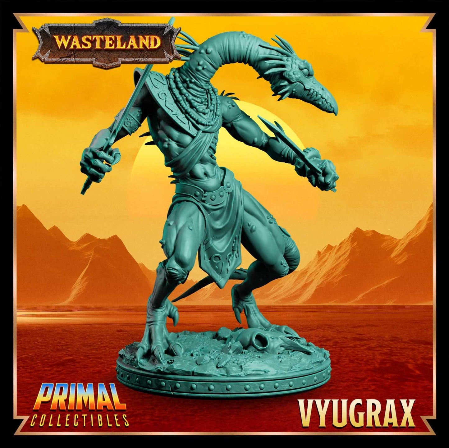 Vyugrax Draconian - Wasteland 3D Printed Resin RPG/Tabletop/Boardgames Miniature Primal Collectibles