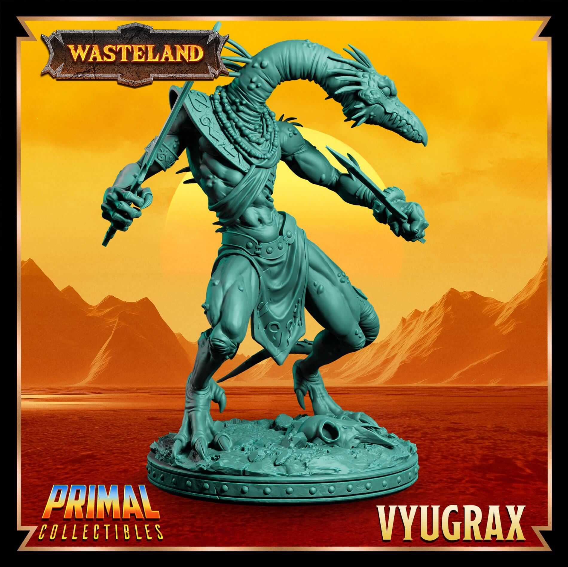 Vyugrax Draconian - Wasteland 3D Printed Resin RPG/Tabletop/Boardgames Miniature Primal Collectibles